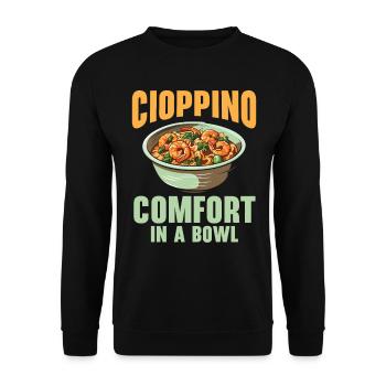 Cioppino Lover Foodie Nourriture Mer Américaine - Sweat-shirt Unisexe - noir - Devant - Alina (178cm) & Michal (187cm)