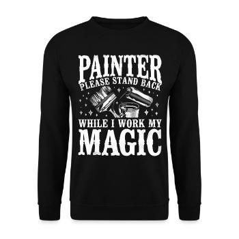 House Painter Decorator Painter - Unisex Pullover - Schwarz - Vorne - Alina (178cm) & Michal (187cm)