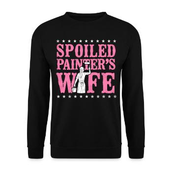 House Painter Decorator Wife - Unisex Sweatshirt - black - Front - Alina (178cm) & Michal (187cm)