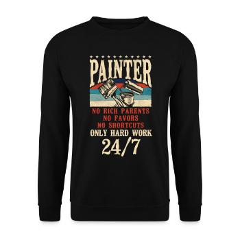 House Painter Decorator Painter No - Unisex Pullover - Schwarz - Vorne - Alina (178cm) & Michal (187cm)