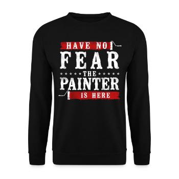 Peintre en bâtiment décorateur n’ont pas - Sweat-shirt Unisexe - noir - Devant - Alina (178cm) & Michal (187cm)