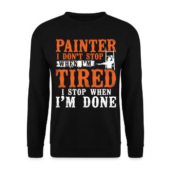 House Painter Decorator Painter I - Unisex Pullover - Schwarz - Vorne - Alina (178cm) & Michal (187cm)
