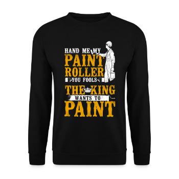 Peintre en bâtiment décorateur me remettre mon - Sweat-shirt Unisexe - noir - Devant - Alina (178cm) & Michal (187cm)
