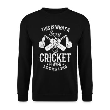 Voici à quoi ressemble un joueur de cricket sexy - Cr - Sweat-shirt Unisexe - noir - Devant - Alina (178cm) & Michal (187cm)