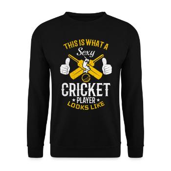 Jeu de cricket Cricket Sport - Joueur de cricket sexy - Sweat-shirt Unisexe - noir - Devant - Alina (178cm) & Michal (187cm)