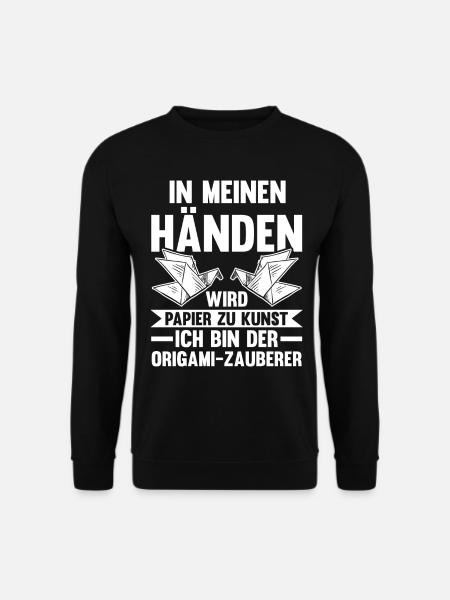 Japanese Folding Art Origami - Unisex Sweatshirt - black