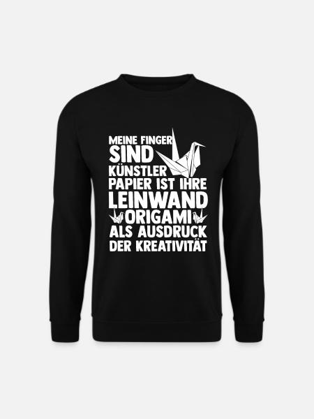 Japanese Folding Art Origami - Unisex Sweatshirt - black
