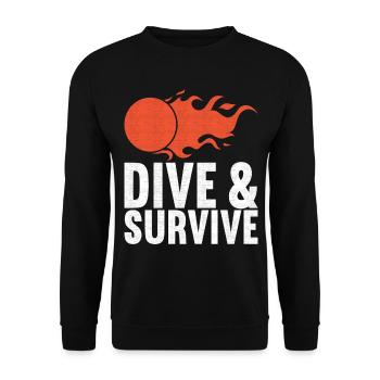 Ballon chasseur Ballon chasseur - Sweat-shirt Unisexe - noir - Devant - Alina (178cm) & Michal (187cm)