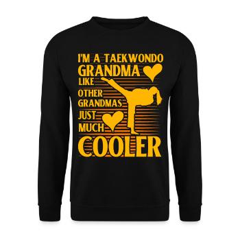 Je suis une grand-mère taekwondo comme les autres grands-mères juste - Sweat-shirt Unisexe - noir - Devant - Alina (178cm) & Michal (187cm)