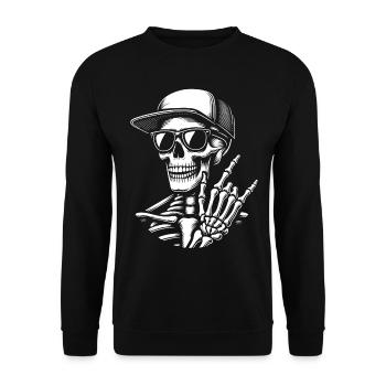 Rock Musik, Rocker, Heavy Metal Punk Rock Festival - Unisex Pullover - Schwarz - Vorne - Alina (178cm) & Michal (187cm)