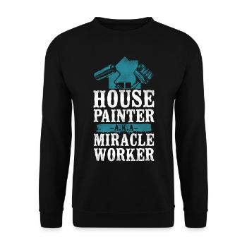 House Painter Decorator House - Unisex Pullover - Schwarz - Vorne - Alina (178cm) & Michal (187cm)
