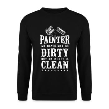 House Painter Decorator Painter My - Unisex Sweatshirt - black - Front - Alina (178cm) & Michal (187cm)