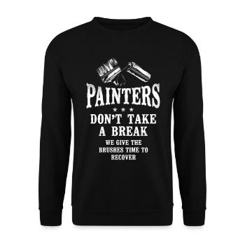 House Painter Decorator Painters - Unisex Sweatshirt - black - Front - Alina (178cm) & Michal (187cm)