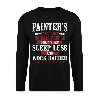 House Painter Decorator Painters - Unisex Sweatshirt - black - Front - Alina (178cm) & Michal (187cm)