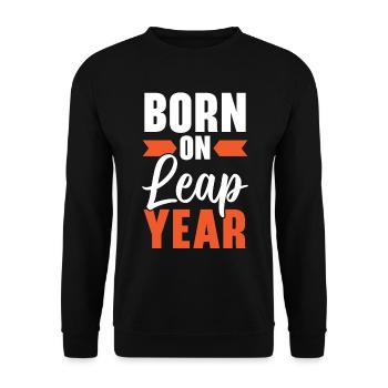 Happy Birthday Leap Year February 29 Leap Day - Unisex Sweatshirt - black - Front - Alina (178cm) & Michal (187cm)