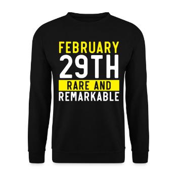 Happy Birthday Leap Year February 29 Leap Day - Unisex Sweatshirt - black - Front - Alina (178cm) & Michal (187cm)