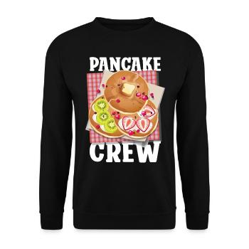 Pancake Lover Kids Pancake Crew - Unisex Pullover - Schwarz - Vorne - Alina (178cm) & Michal (187cm)