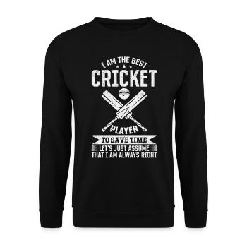 Jeu de cricket Je suis le meilleur joueur de cricket - Sweat-shirt Unisexe - noir - Devant - Alina (178cm) & Michal (187cm)
