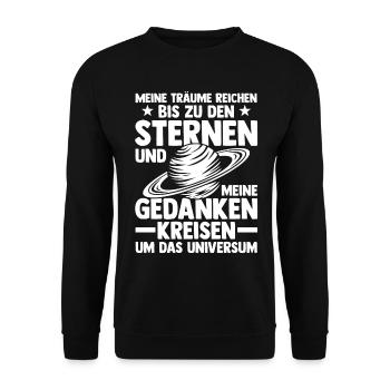 Astrologie Astrologe Astronaut Universum Weltraum - Unisex Pullover - Schwarz - Vorne - Alina (178cm) & Michal (187cm)