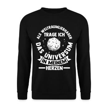 Astrologie Astrologe Astronaut Universum Weltraum - Unisex Pullover - Schwarz - Vorne - Alina (178cm) & Michal (187cm)
