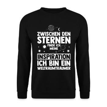 Astrologie, Astrologue, Astronaute, Univers, Espace - Sweat-shirt Unisexe - noir - Devant - Alina (178cm) & Michal (187cm)