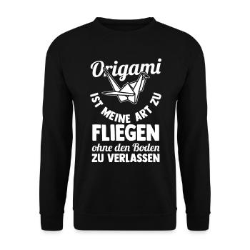 Japanese Folding Art Origami - Unisex Sweatshirt - black - Front - Alina (178cm) & Michal (187cm)