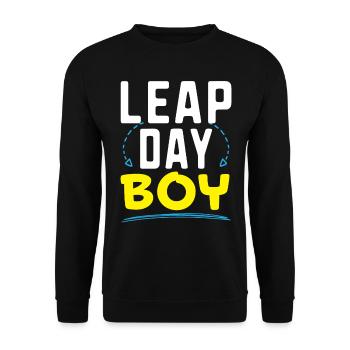 Happy Birthday Leap Year February 29 Leap Day - Unisex Sweatshirt - black - Front - Alina (178cm) & Michal (187cm)