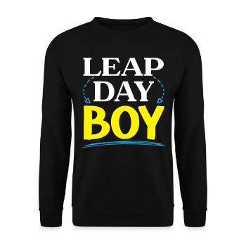 Happy Birthday Leap Year February 29 Leap Day - Unisex Sweatshirt - black - Front - Alina (178cm) & Michal (187cm)