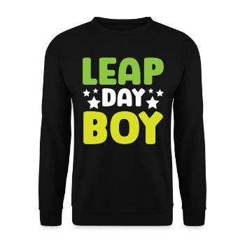 Happy Birthday Leap Year February 29 Leap Day - Unisex Sweatshirt - black - Front - Alina (178cm) & Michal (187cm)