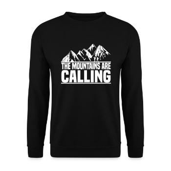 The mountains call mountaineers - Unisex Sweatshirt - black - Front - Alina (178cm) & Michal (187cm)