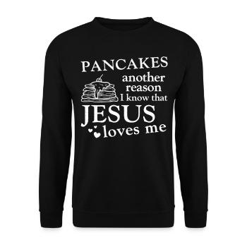 Amoureux des crêpes Enfants Jésus Foi - Sweat-shirt Unisexe - noir - Devant - Alina (178cm) & Michal (187cm)
