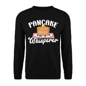 Pancake Lover Kids Pancake - Unisex Sweatshirt - black - Front - Alina (178cm) & Michal (187cm)
