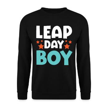 Happy Birthday Leap Year February 29 Leap Day - Unisex Sweatshirt - black - Front - Alina (178cm) & Michal (187cm)