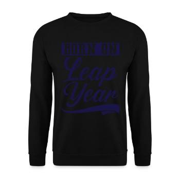 Happy Birthday Leap Year February 29 Leap Day - Unisex Sweatshirt - black - Front - Alina (178cm) & Michal (187cm)