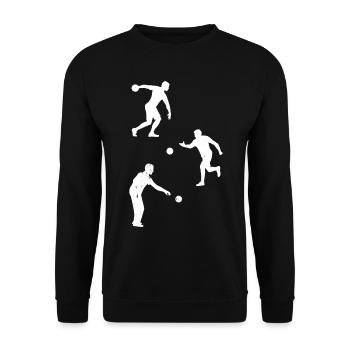 Boccia Silhouettes Boccia Player Silhouette - Unisex Sweatshirt - black - Front - Alina (178cm) & Michal (187cm)