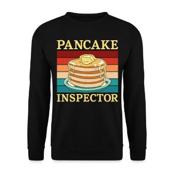 Pancake Lover Kids Pancake - Unisex Sweatshirt - black - Front - Alina (178cm) & Michal (187cm)