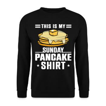 Les enfants amateurs de crêpes c’est mon - Sweat-shirt Unisexe - noir - Devant - Alina (178cm) & Michal (187cm)