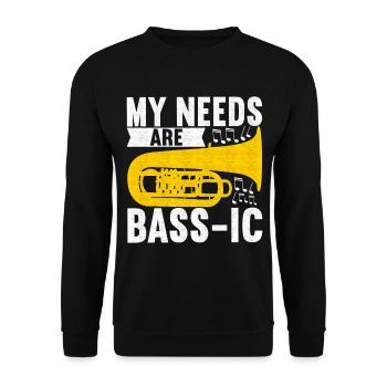 Tuba Tubist - Unisex Sweatshirt - black - Front - Alina (178cm) & Michal (187cm)