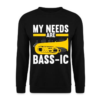 Tuba Tubist - Unisex Sweatshirt - black - Front - Alina (178cm) & Michal (187cm)