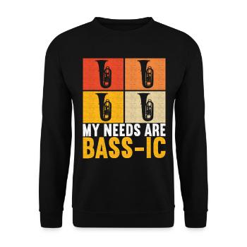Tuba Tubist - Unisex Sweatshirt - black - Front - Alina (178cm) & Michal (187cm)