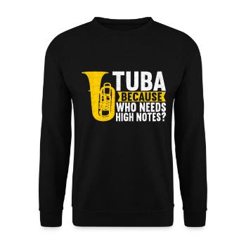 Tuba Tubist - Unisex Sweatshirt - black - Front - Alina (178cm) & Michal (187cm)