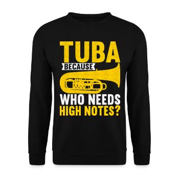 Tuba Tubist - Unisex Sweatshirt - black - Front - Alina (178cm) & Michal (187cm)