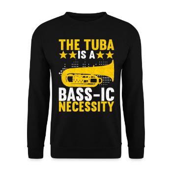Tuba Tubist - Unisex Sweatshirt - black - Front - Alina (178cm) & Michal (187cm)
