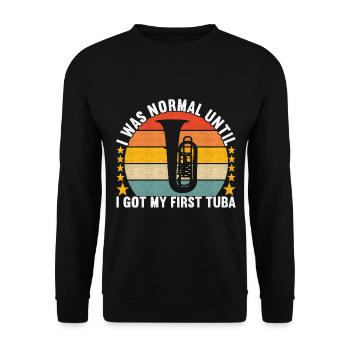 Tuba Tubist - Unisex Sweatshirt - black - Front - Alina (178cm) & Michal (187cm)