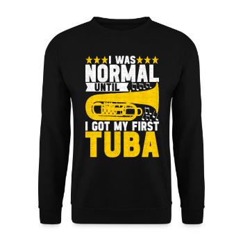 Tuba Tubist - Unisex Sweatshirt - black - Front - Alina (178cm) & Michal (187cm)