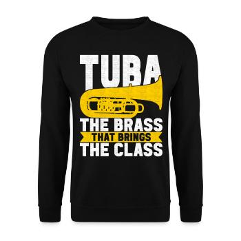 Tuba Tubist - Unisex Sweatshirt - black - Front - Alina (178cm) & Michal (187cm)