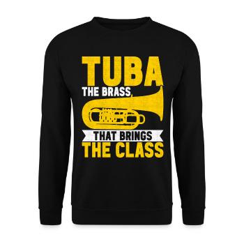 Tuba Tubist - Unisex Sweatshirt - black - Front - Alina (178cm) & Michal (187cm)