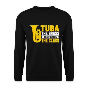 Tuba Tubist - Unisex Sweatshirt - black - Front - Alina (178cm) & Michal (187cm)