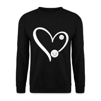 Boules de pétanque drôles Joueur de boccia drôle - Sweat-shirt Unisexe - noir - Devant - Alina (178cm) & Michal (187cm)