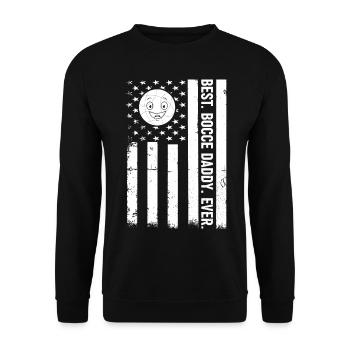 Best Bocce Daddy Ever - Boccia Player US Flag - Unisex Sweatshirt - black - Front - Alina (178cm) & Michal (187cm)